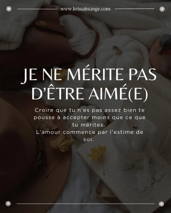 Cette croyance, généralement issue de traumatismes ou d’expériences négatives, se manifeste dans tous les types de relations.
Que ce soit en amitié, en amour ou au travail, ceux qui pensent ne pas mériter d’être respectés ou aimés finissent fréquemment par s’effacer, adopter un comportement de soumission, ou s’entourer de personnes toxiques.